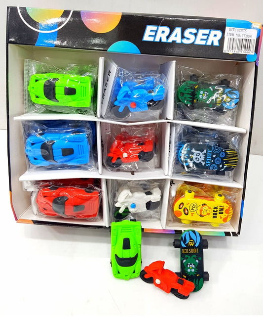 Erasers- Vehicle- Set of 3