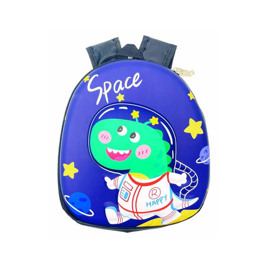 Space 3D Cartoon Print Kids School Backpack (Blue Color)