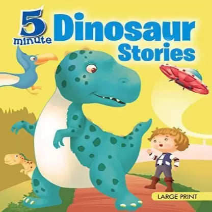 5 Minute Dinosaur Stories -Large Print