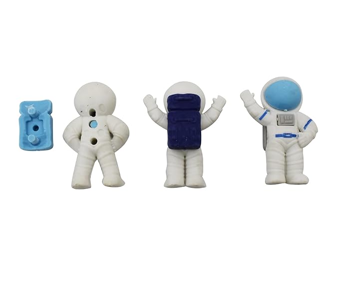 Space station eraser -  set of 3 erasers