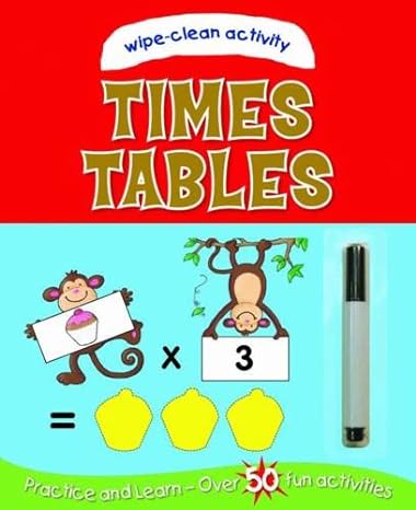 Times tables Book  -wipe -clean activity