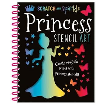 Scratch and Sparkle Princess Stencil Art