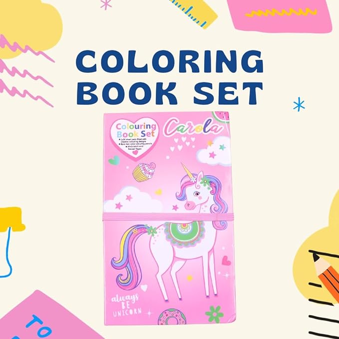 Carola Always be unicorn -colouring book set