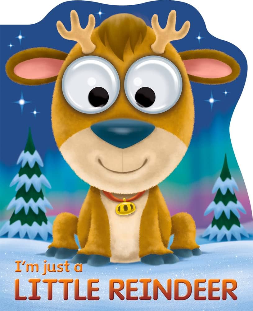 I'm just a little reindeer - cut-out-book- woogly eyes