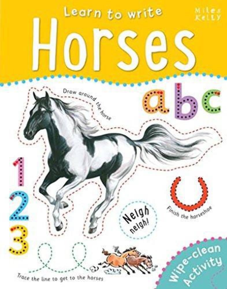 Learn to write horses -wipe clean activity