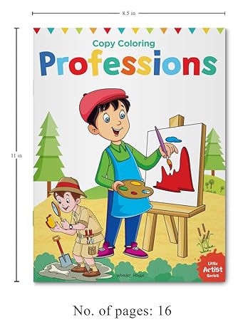 Professions copy colouring