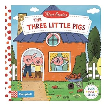 First stories the three little pigs- push pull slide book