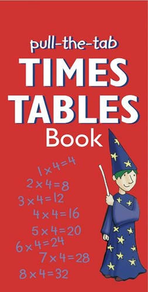 Times tables book - pull the tab