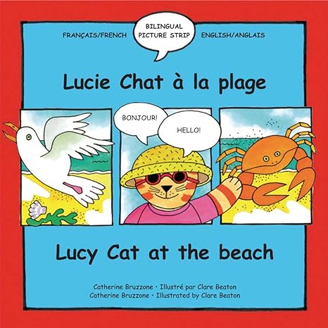 Lucy cat at the beach And Lucie chat a la plage ( English and French)