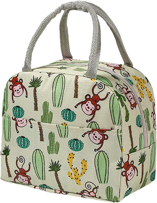 Insulated Lunch Bags,Portable Waterproof Cartoon Cute Thermal Cooler Tote Bag-Animal