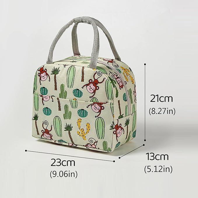 Insulated Lunch Bags,Portable Waterproof Cartoon Cute Thermal Cooler Tote Bag-Animal