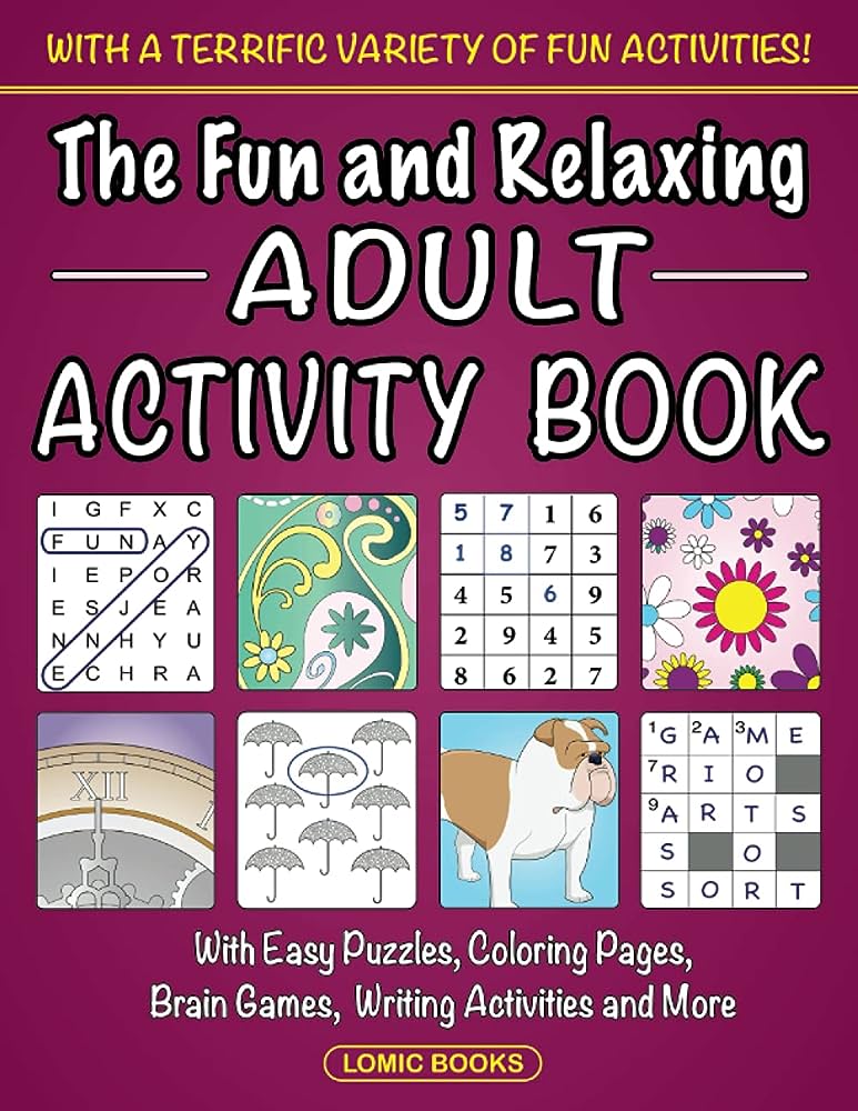 The  fun and relaxing adult activity book