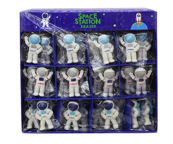 Space station eraser -  set of 3 erasers