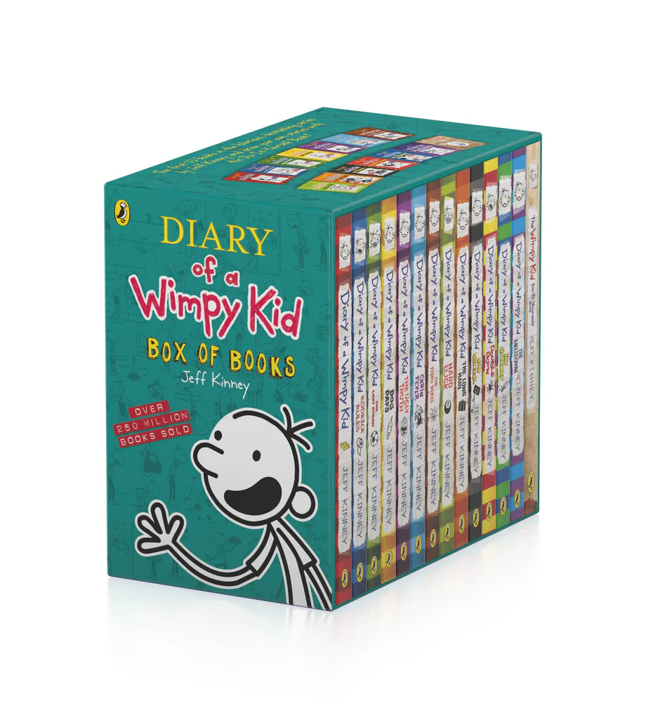 Diary of a wimpy kid box of books- 14 BOOKS in a Box