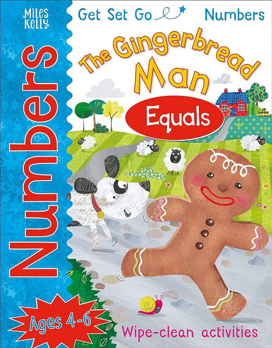 The gingerbread man-Get set go number- Wipe clean