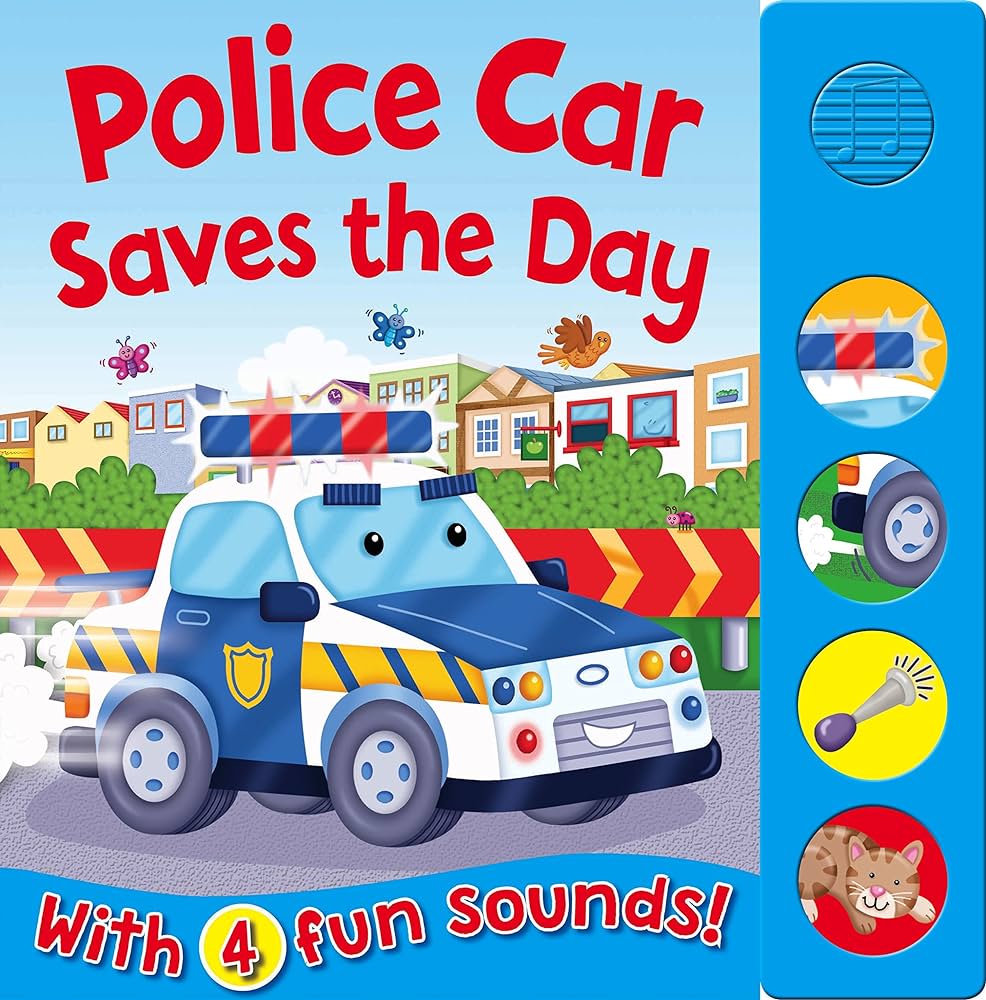 Police car saves the day -  sounds book