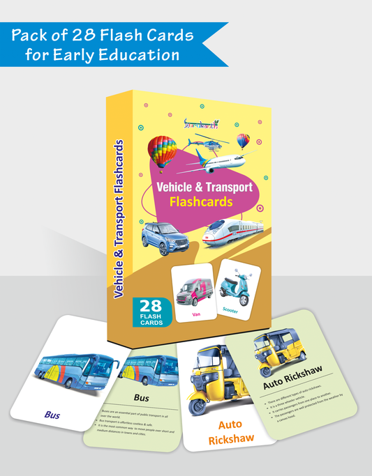 Vehicles Flash Cards For Kids