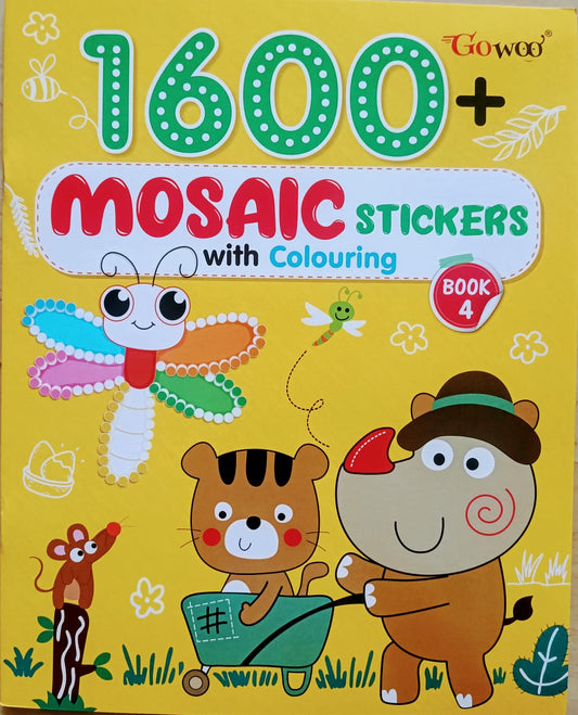 1600 Mosaic Stickers with Colouring Book 4