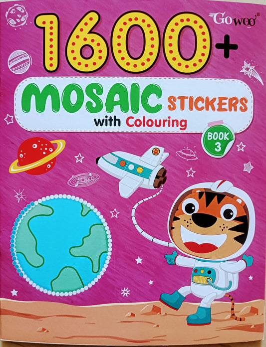 1600 Mosaic Stickers with Colouring Book 3