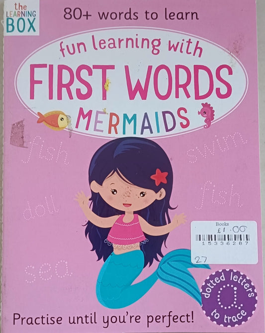 Fun Learning First words- Mermaids- Wipe and Clean Book