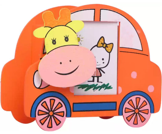 Car shaped Wooden Stationary/Pencil Holder with Photo Frame + Message holder