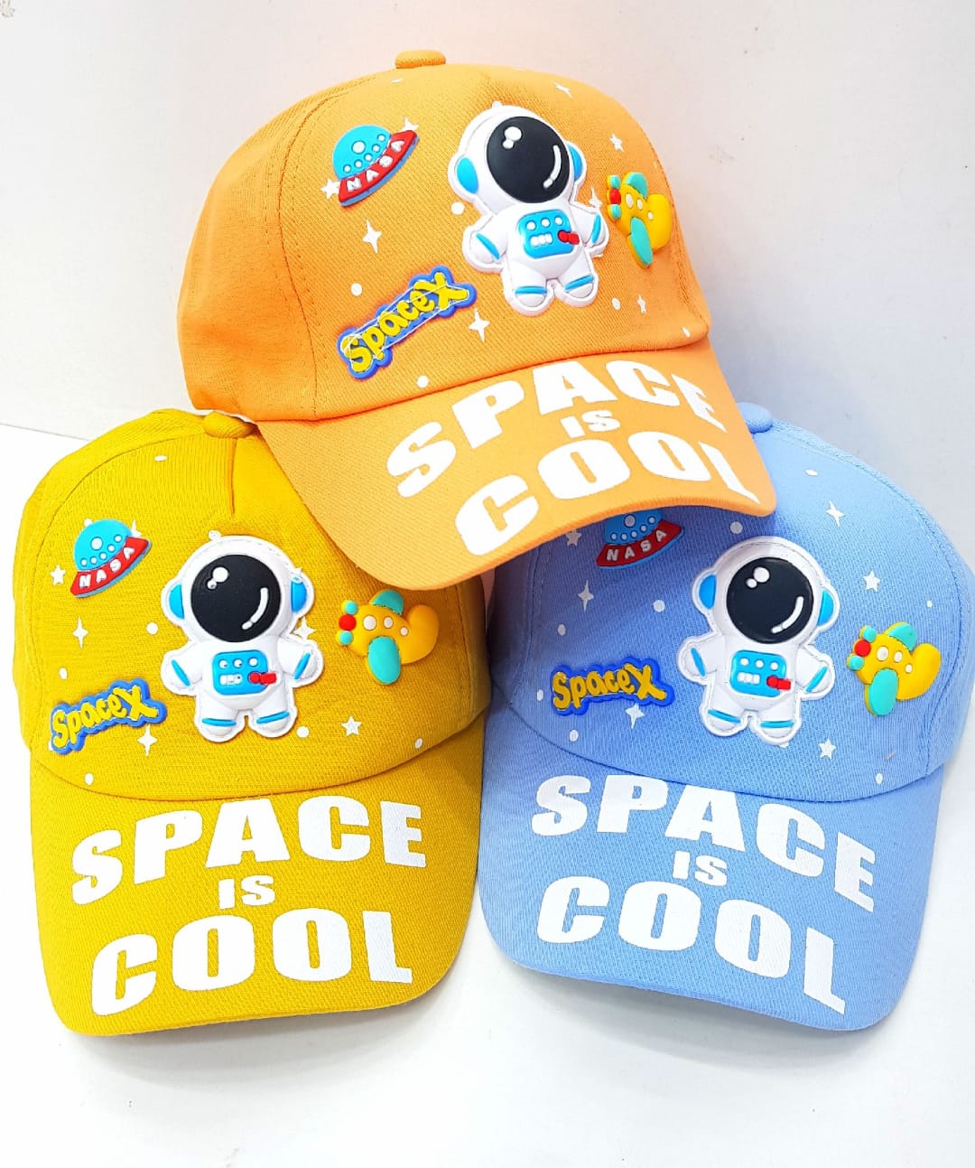 Stylish Summer Kids Cap with Space Print- Pack of 1