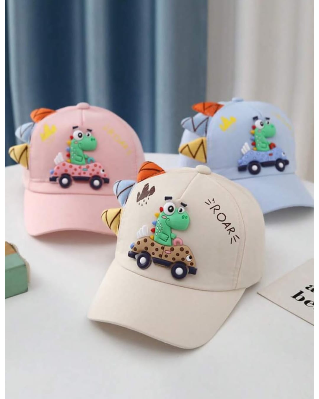 Stylish Summer Kids Cap with Dinosaur Print -3D Cap- Pack of 1