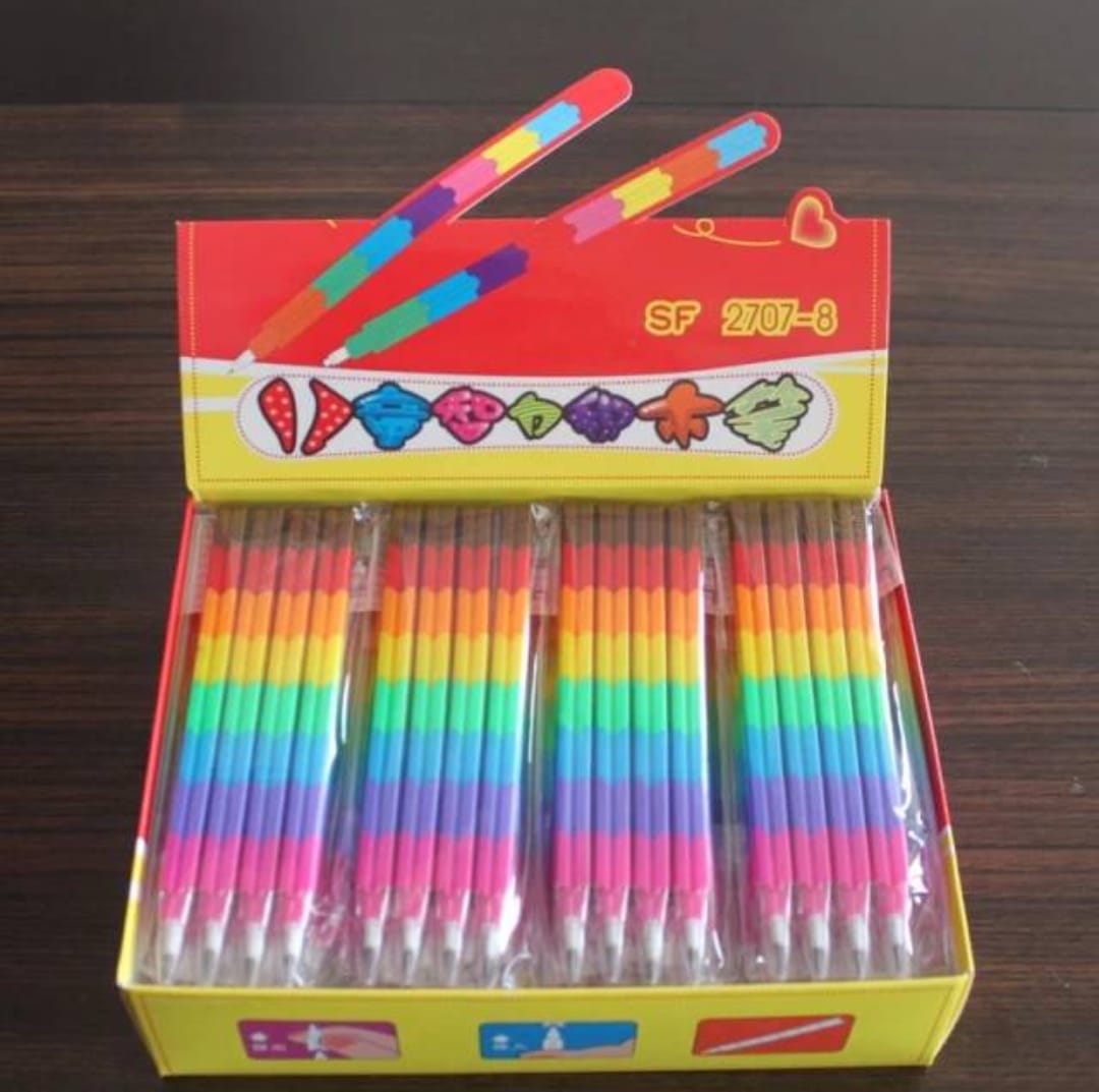 Rainbow Multicolor Non-Sharping Pencil - Pack of 4 pencils