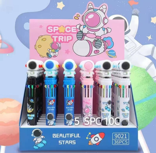 Space Trip- 10 multicolor pen- Pack of 1 Pen