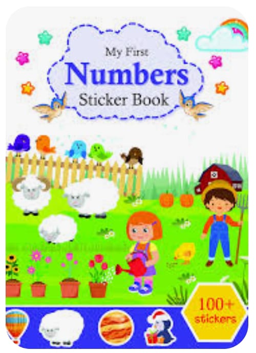 My first number sticker book