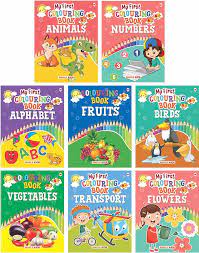 My first colouring book- Set of 8 books