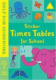 Sticker times tables for school